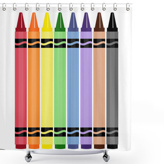 Personality  Wax Crayons Shower Curtains