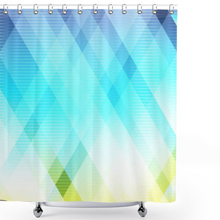 Personality  Blue Green Color Combination Abstract Technology Business Graphic Background Shower Curtains