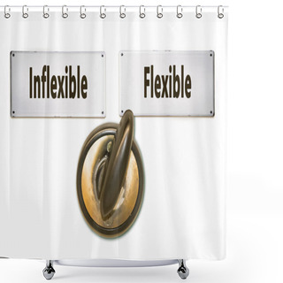 Personality  Street Sign Flexible Versus Inflexible Shower Curtains