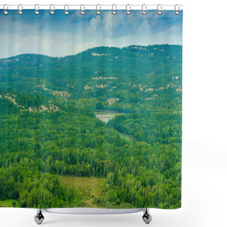 Personality  Lake And Mountain Landscape Shower Curtains