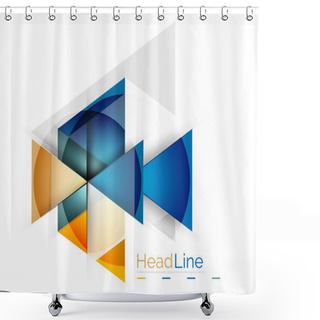 Personality  Triangle Abstract Background Shower Curtains