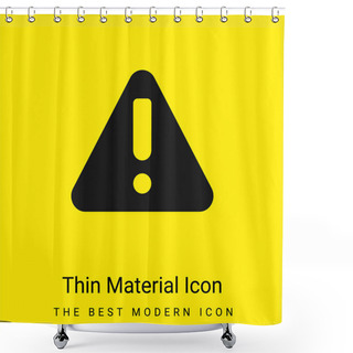 Personality  Attention Minimal Bright Yellow Material Icon Shower Curtains