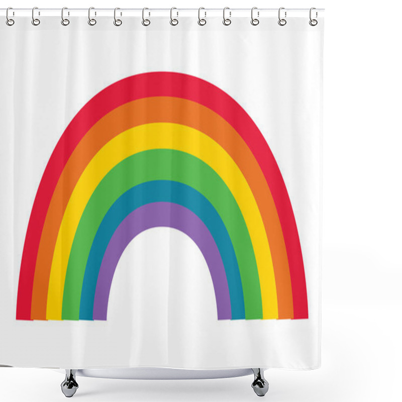 Personality  Abstract Background, Rainbow Poster Shower Curtains