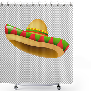 Personality  Sombrero With Gradient Mesh Shower Curtains