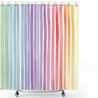 Personality  Gradient Splattered Rainbow Background, Hand Drawn With Watercolor Ink. Seamless Painted Pattern, Good For Decoration. Imperfect Illustration. Pastel Bright Colors. Shower Curtains