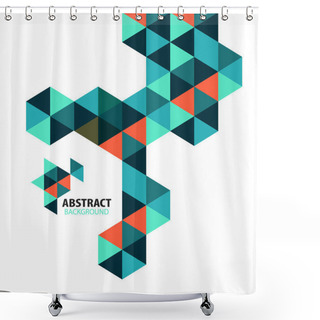 Personality  Abstract Mosaic Geometric Shapes Isolated Shower Curtains