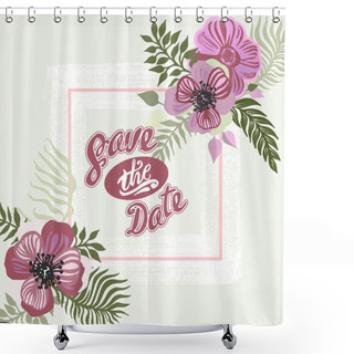 Personality  Vintage Inspired Summer Tropical Flowers And Leaves. Shower Curtains