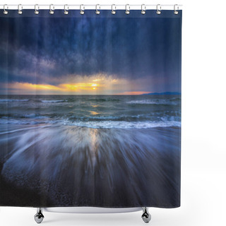 Personality  Redondo Beach Sunset Shower Curtains
