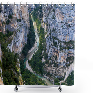 Personality  Verdon River Shower Curtains
