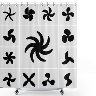 Personality  Boat Propellers Shower Curtains