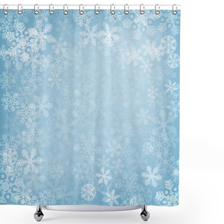 Personality  Abstract Blue Christmas Background Shower Curtains