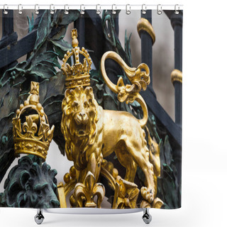 Personality  Golden Lion In The Royal Coat Of Arms Shower Curtains