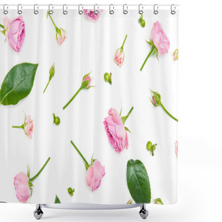 Personality  Beautiful Pink Roses Shower Curtains