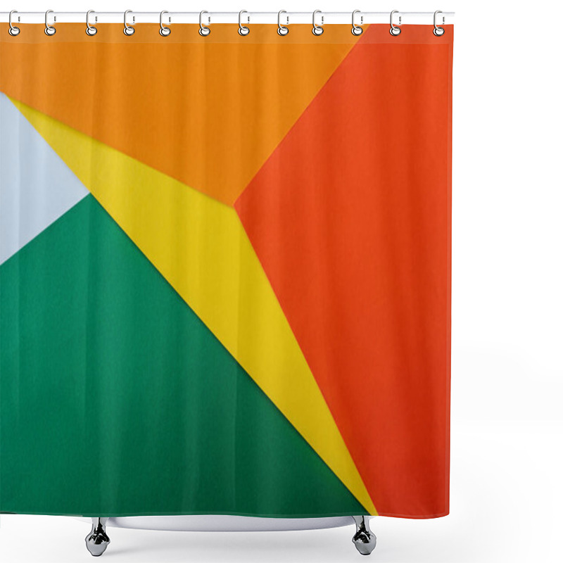 Personality  Abstract Geometric Background With Colorful Bright Paper Shower Curtains