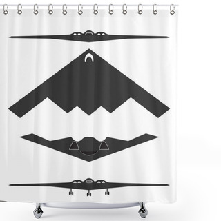 Personality  Military Airplane Shower Curtains
