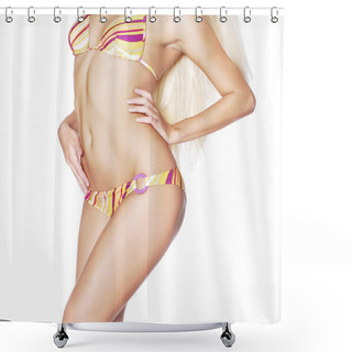 Personality  Woman Body In A Swimsuit Shower Curtains