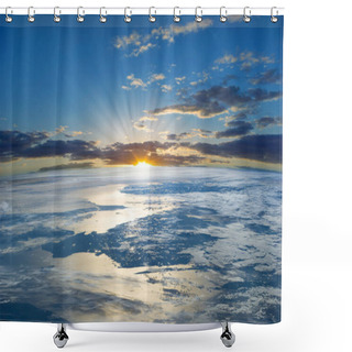 Personality  Rays Of The Rising Sun Over The Planet Earth.  Elements Of This Image Furnished By NASA (http://www.nasa.gov/) Shower Curtains