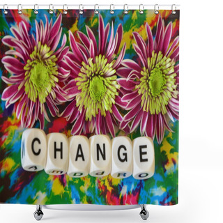 Personality  Word Change On Abstract Shower Curtains