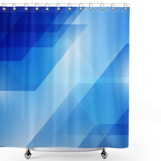 Personality  Blue Background Graphic Shower Curtains
