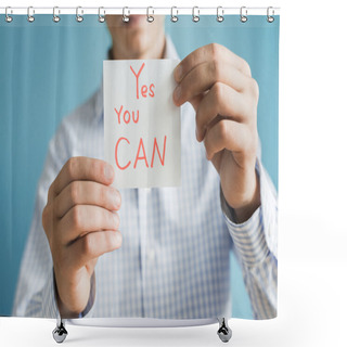 Personality  Yes You Can Lettering Shower Curtains