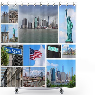 Personality  New York Collage Shower Curtains