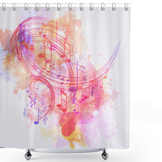 Personality  Music Grunge Background Shower Curtains