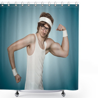 Personality  Funny Retro Nerd Shower Curtains