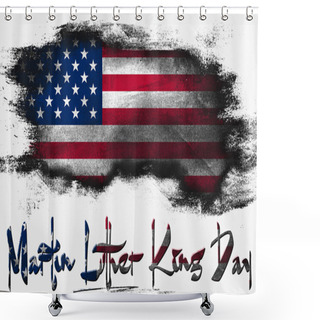 Personality  Flag Of United States, USA Martin Luther King Day Shower Curtains