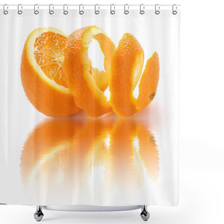 Personality  Peeled Orange And Reflection Shower Curtains