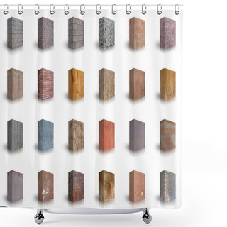 Personality  Collection Of Wood, Metal & Stone Shower Curtains
