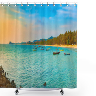 Personality   Seascape At Sunset Time. Beautiful Landscape Of The Indian Ocea Shower Curtains