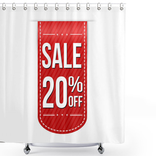 Personality  Sale 20 Off Banner Design Shower Curtains