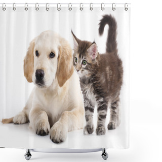 Personality  Cat And Dog Shower Curtains