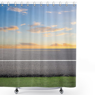 Personality  Road And Sky Shower Curtains