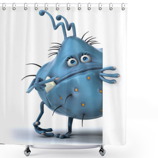 Personality  Blue Germ Shower Curtains