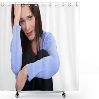 Personality  Woman Crying Shower Curtains