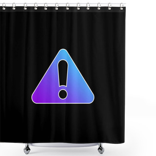Personality  Alert Sign Blue Gradient Vector Icon Shower Curtains