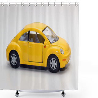 Personality  Yellow Toy Car Shower Curtains