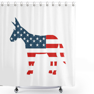 Personality  Democrat Party Isolated Icon Shower Curtains