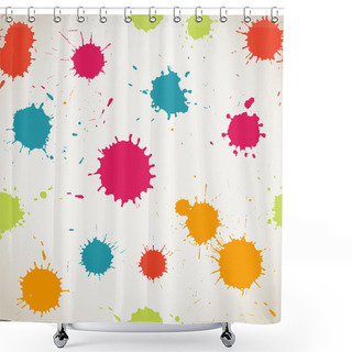 Personality  Spray Paint Watercolor Seamless Pattern.Copy Square To The Side And You'll Get Seamlessly Tiling Pattern Which Gives The Resulting Image Ability To Be Repeated Or Tiled Without Visible Seams. Shower Curtains