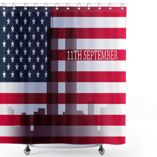 Personality  Patriot Day Banner Shower Curtains