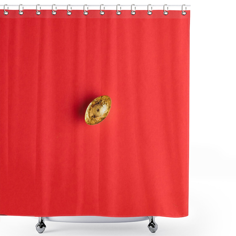 Personality  chinese golden ingot shower curtains