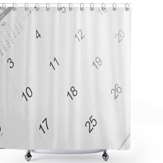 Personality  Calendar Page Shower Curtains