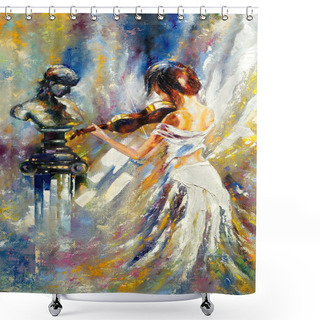 Personality  Oil Painting Shower Curtains