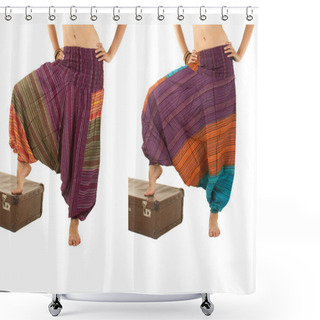 Personality  Multi-Color Harem Pants With Indian Pattern Shower Curtains