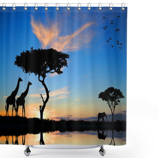 Personality  Safari In Africa. Wildlife In Africa. Shower Curtains
