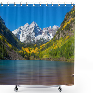 Personality  Maroon Bells In Fall Shower Curtains