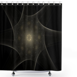 Personality  Abstract Fractal Patterns And Shapes. Digital Artwork For Creative Graphic Design. Symmetric Fractal Icon On Background. Shower Curtains