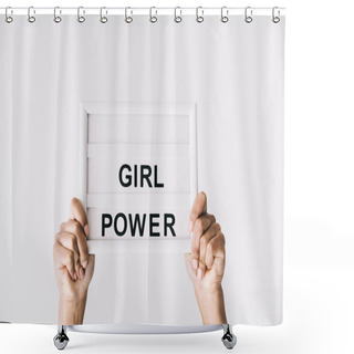 Personality  Board With Girl Power Lettering Shower Curtains