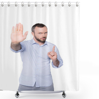 Personality  Stop Sign Shower Curtains